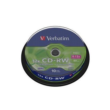 CD-RW Verbatim 700MB/12x, 10 buc./cutie