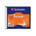 DVD-R Verbatim 4,7GB/16x, carcasa subtire