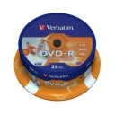 DVD-R Verbatim 4,7GB/16x, 25 buc./cutie, printabil