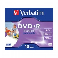 DVD+R Verbatim 4,7GB/16x, carcasa subtire, printabil