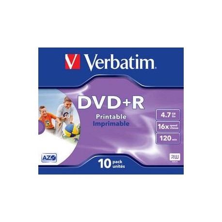 DVD+R Verbatim 4,7GB/16x, carcasa subtire, printabil