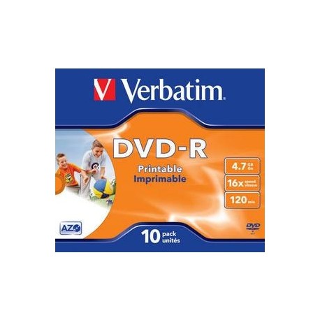 DVD-R Verbatim 4,7GB/16x, carcasa subtire, printabil