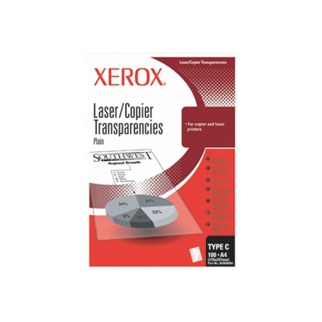 Folii transparente Xerox laser monocrom A4, simple, tip C