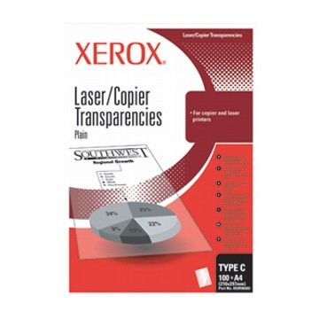 Folii transparente Xerox laser monocrom A4, simple, tip C