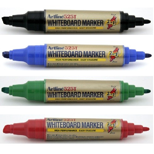 Marker whiteboard 2 in 1, doua capete (2mm / 5mm), ARTLINE 525T albastru