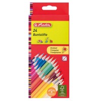 Creioane colorate Herlitz 24 culori triunghiulare